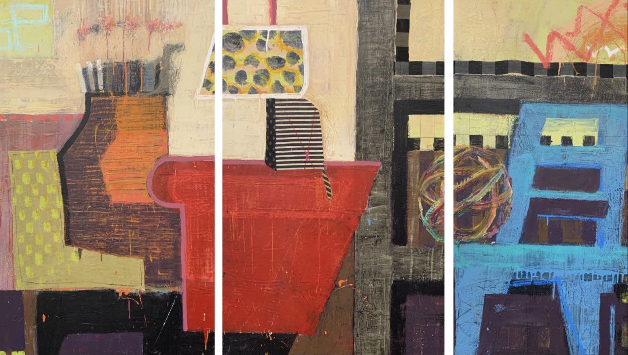 John Allison, Triptych - Tuesday Meeting, 2021