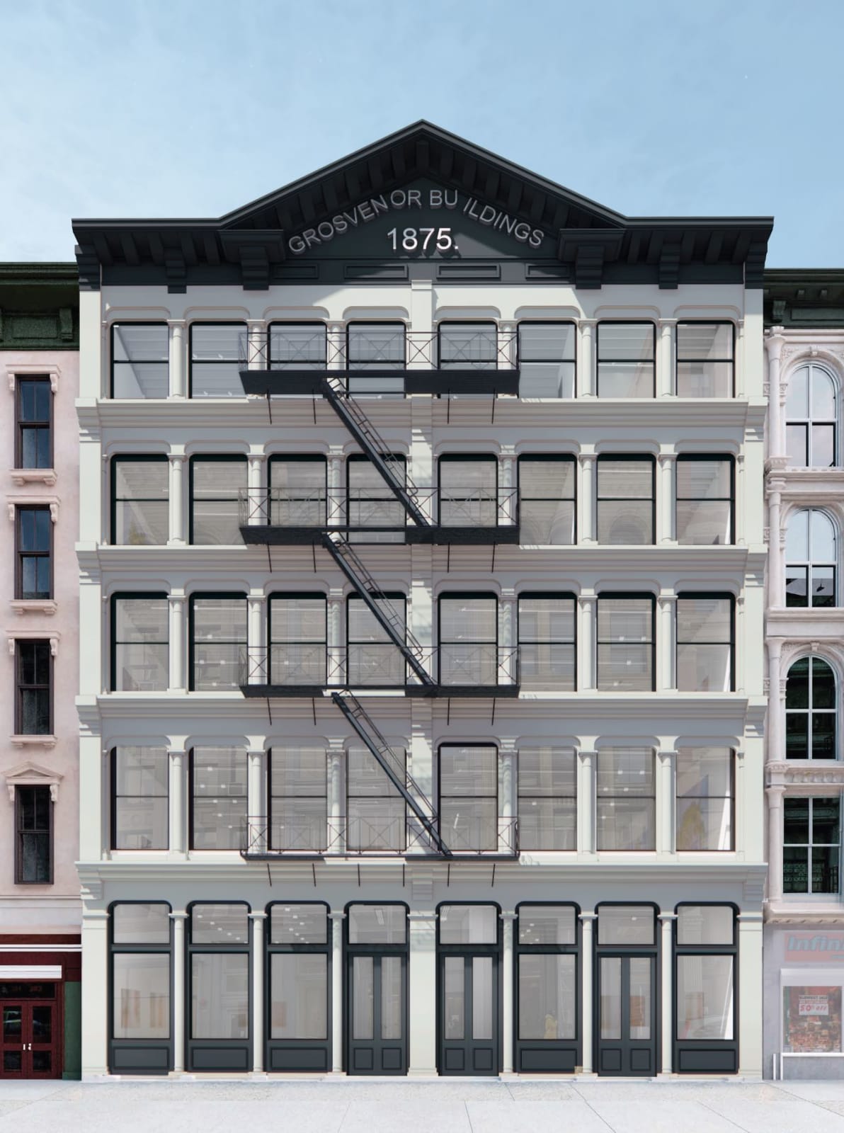 Rendering of Marian Goodman Gallery’s new home at 385 Broadway in Tribeca. Image courtesy of studioMDA.