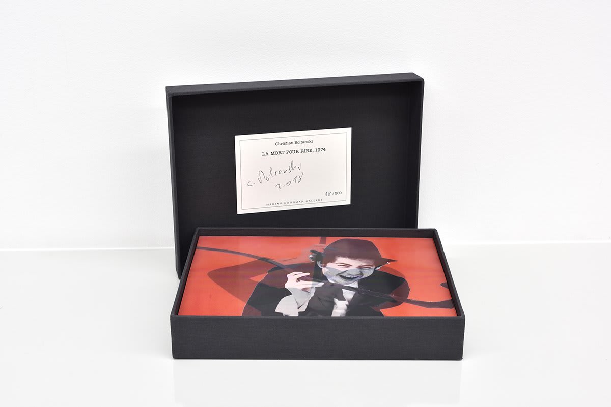 Black box of edition of prints by Christian Boltanski.