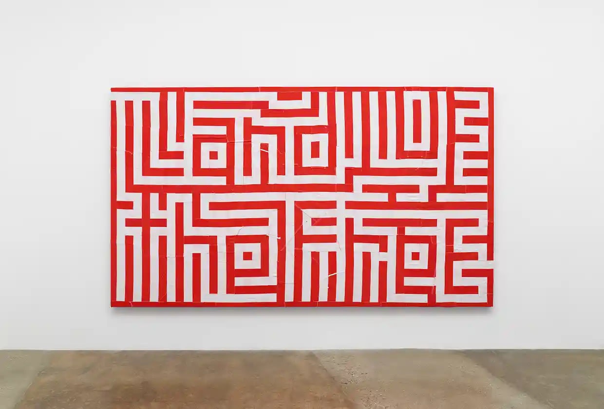 Hank Willis Thomas – Land of the Free (orange), 2021. Photograph: Photography: Flying Studio, Los Angeles Courtesy: the artist and Kayne Griffin, Los Angeles<