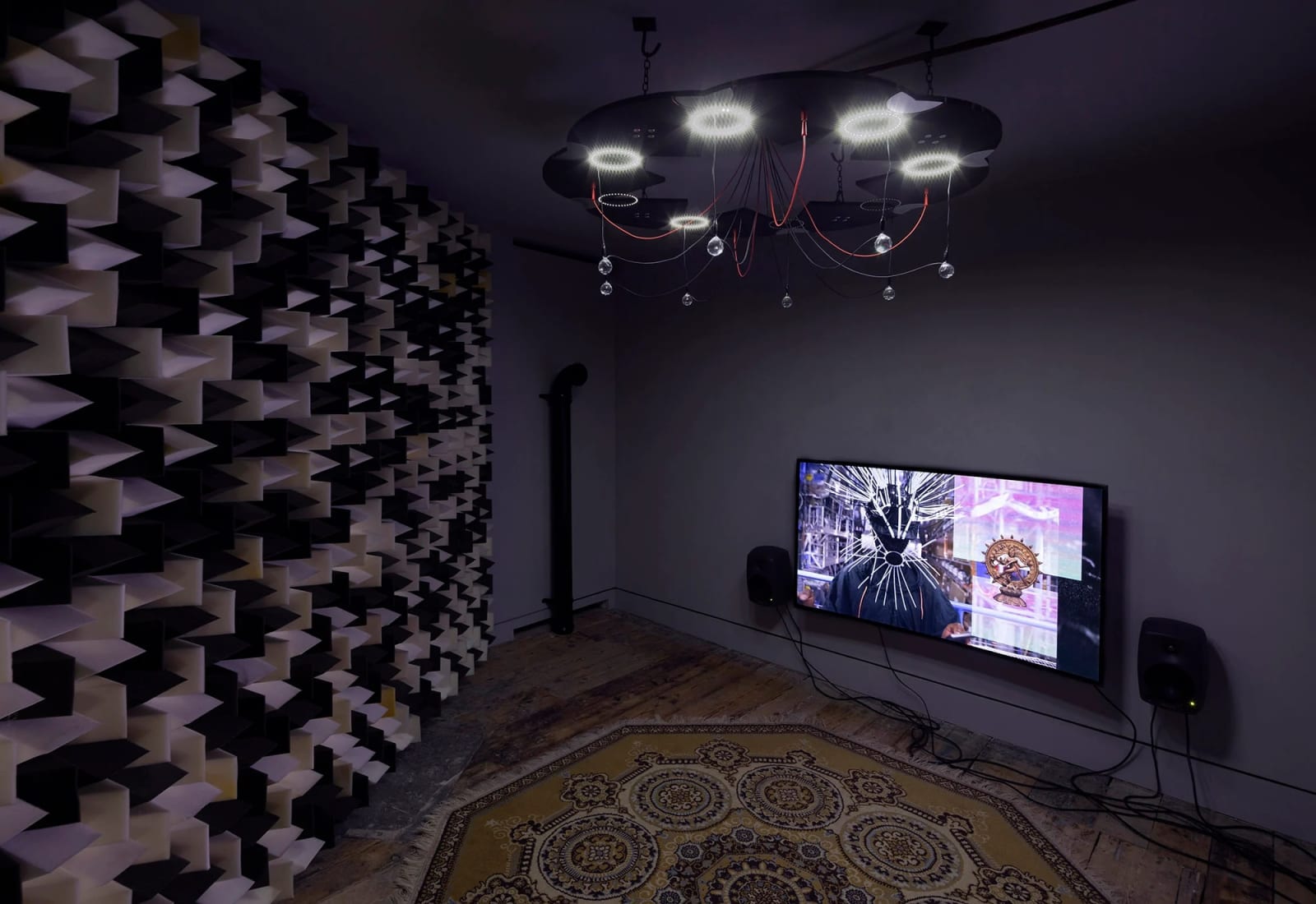 Haroon Mirza & Jack Jelfs The Wave Epoch, 2021 Installation view in the Immersive Room at Browns Brook Street, London