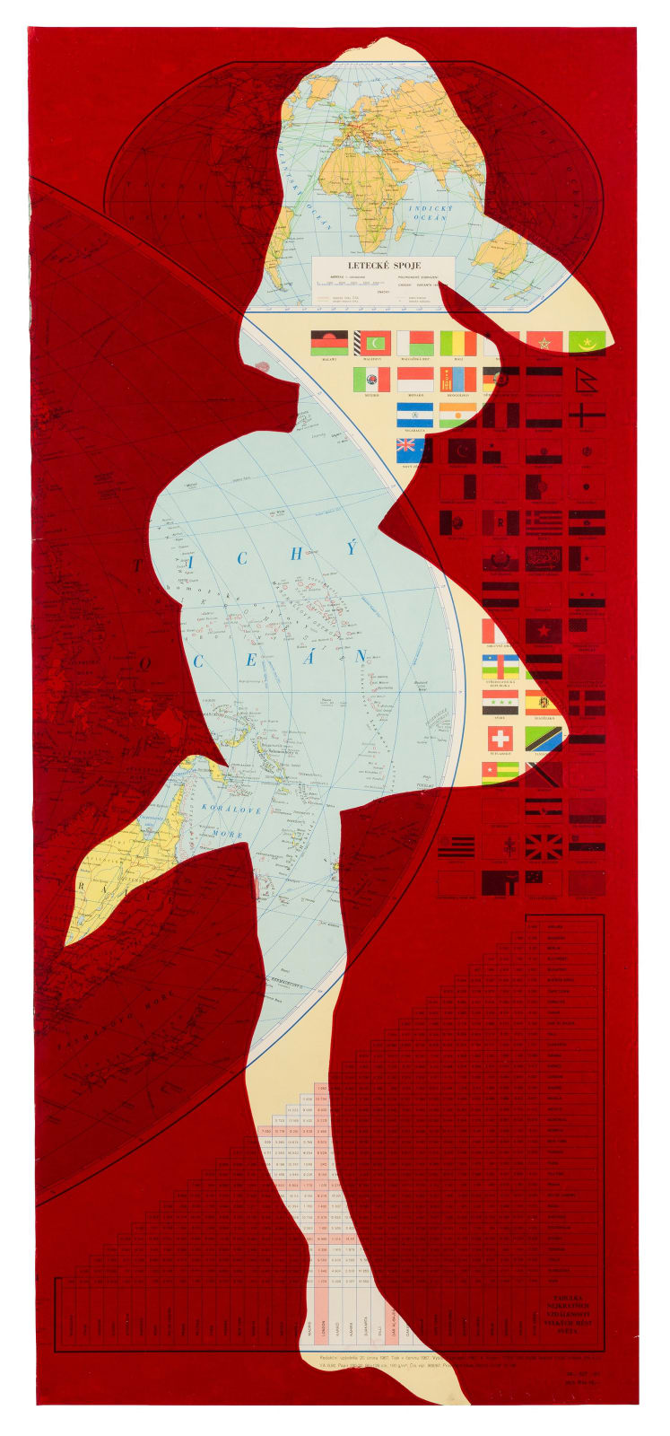 STANO FILKO, Map of the World (Woman), 1967