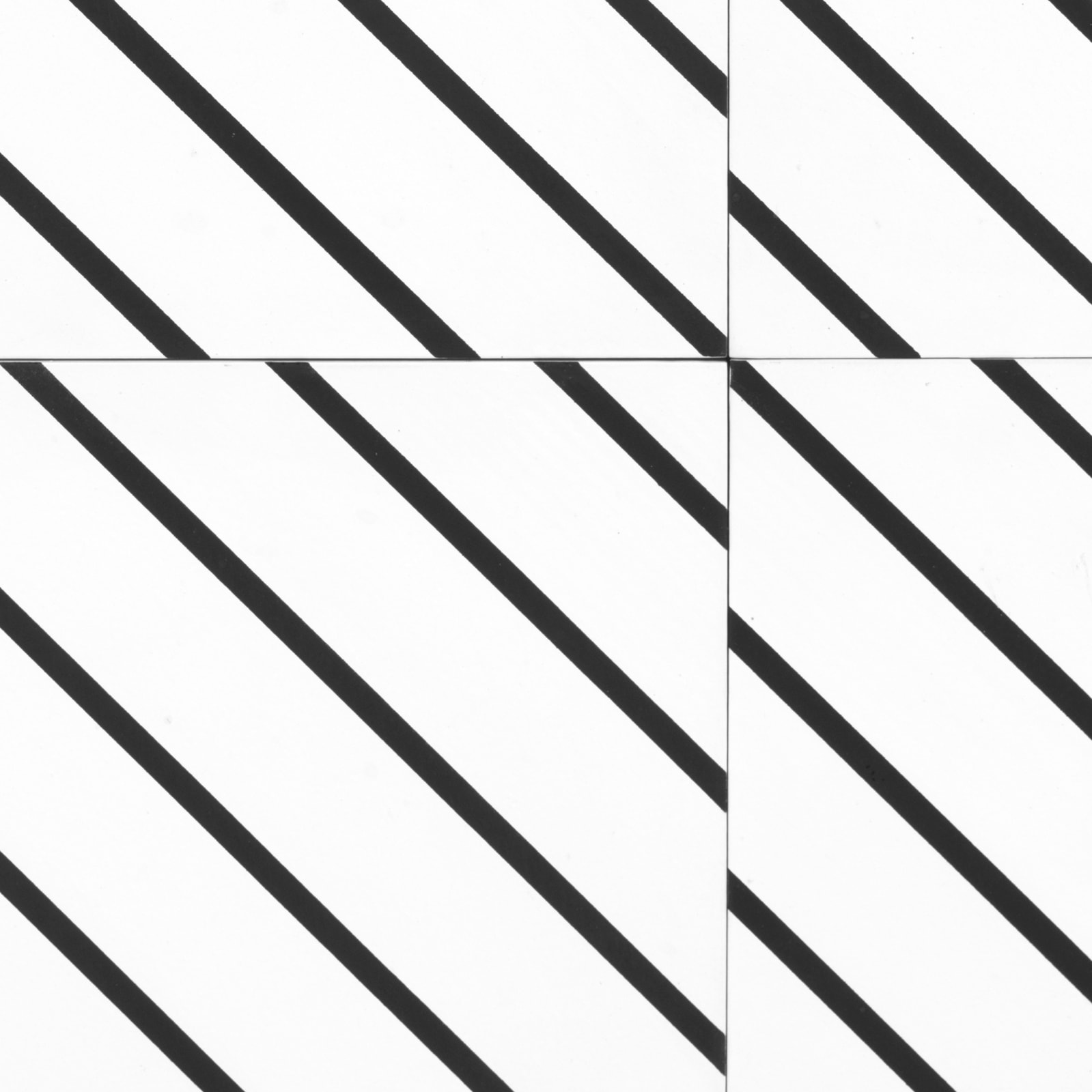 FRANCOIS MORELLET, 1 simple trame 45° coupée, décalée, 1973