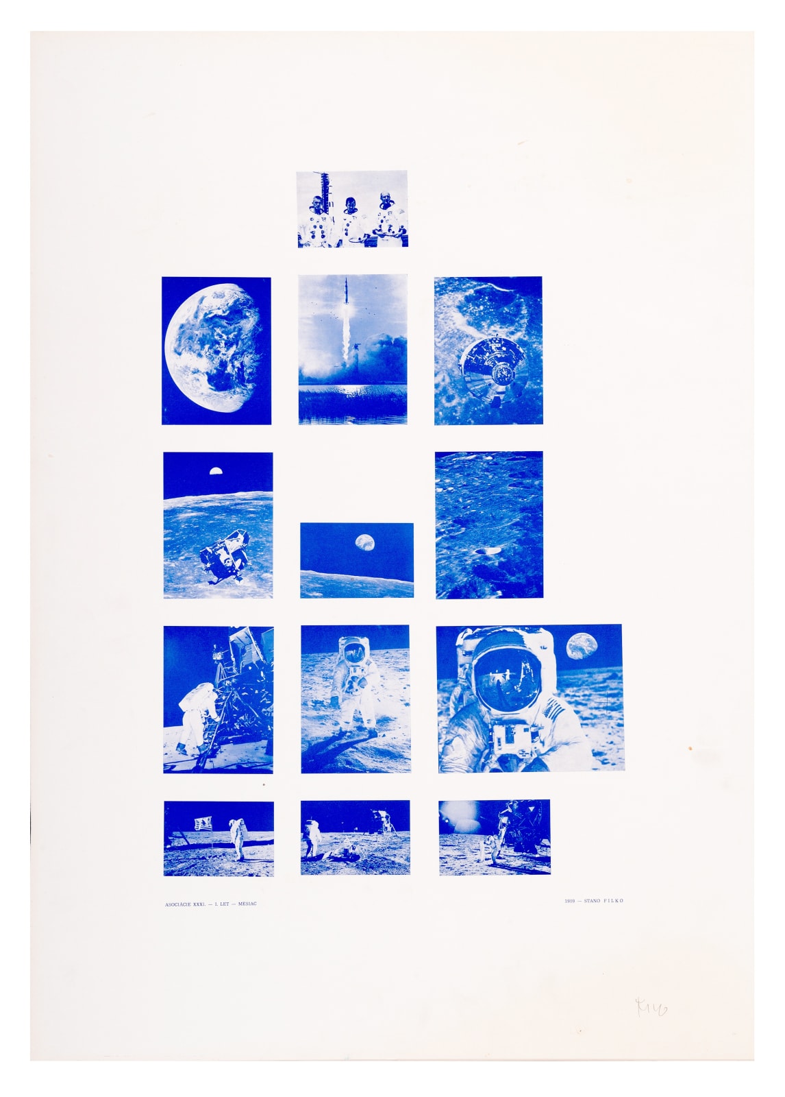 STANO FILKO, Association XXXI. - 1st Flight - Moon, 1969