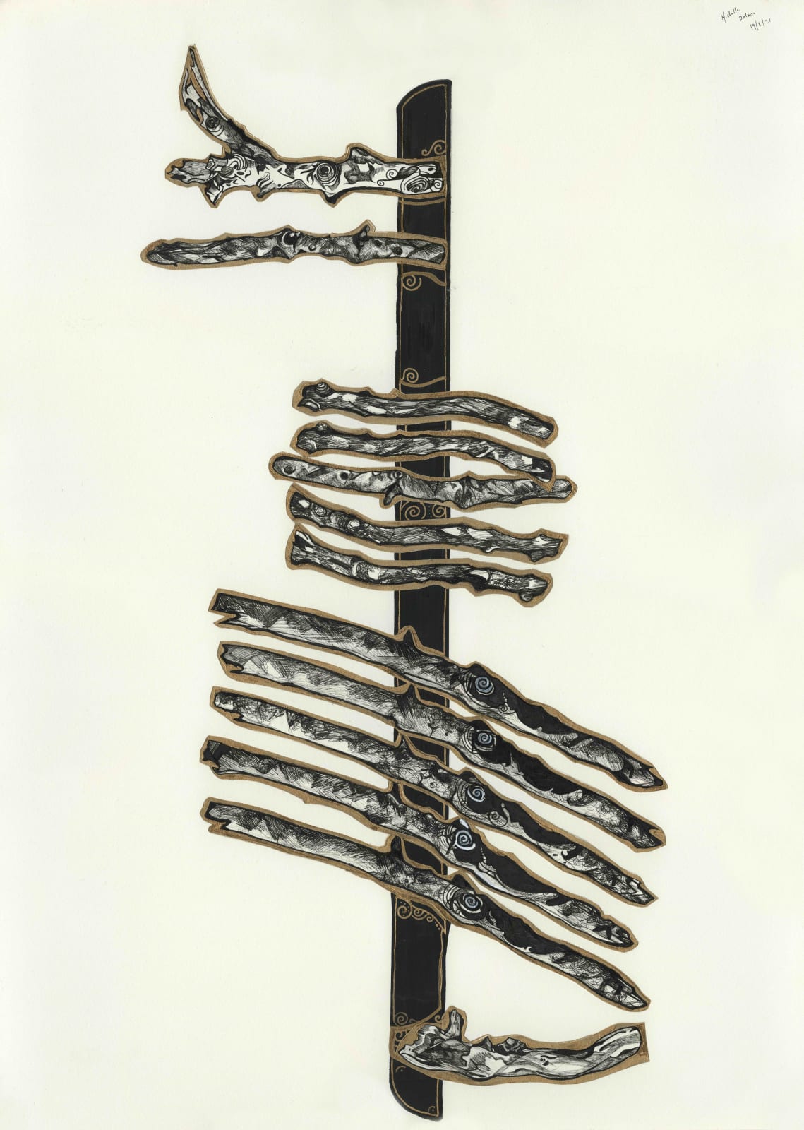 Michelle Dalton, Ogham Text , 2021