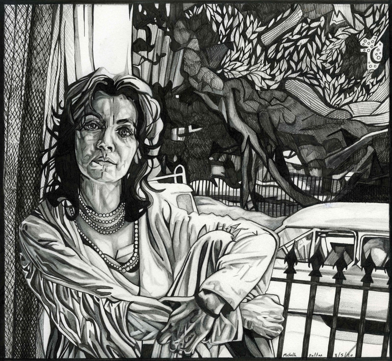 Photo reference John Minihan, Artist: Michelle Dalton , Portrait of Edna O'Brien , 2020