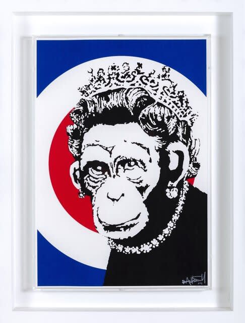 Banksy, Monkey Queen, 2003