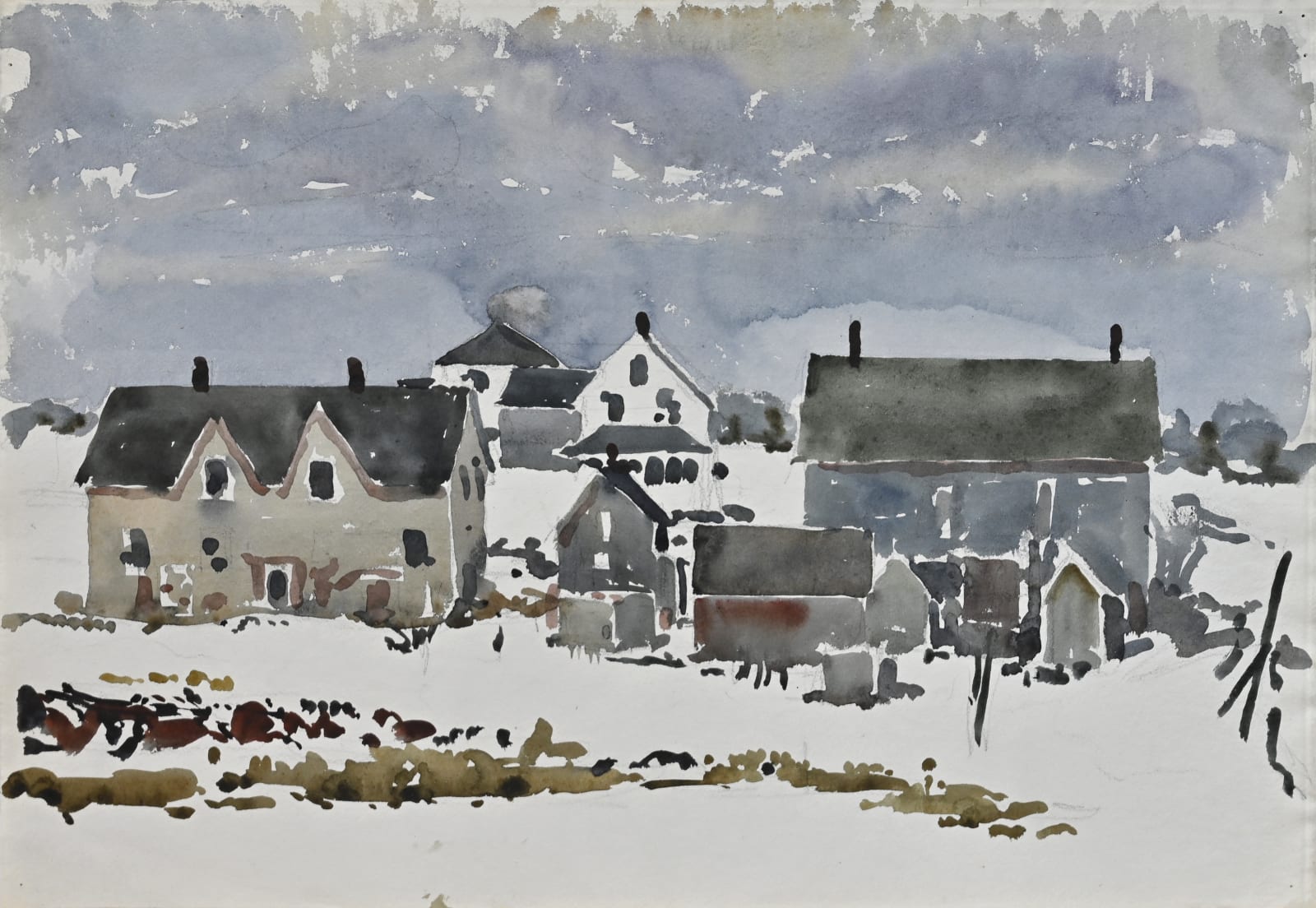 ALEX COLVILLE, Houses in Town, 1950's