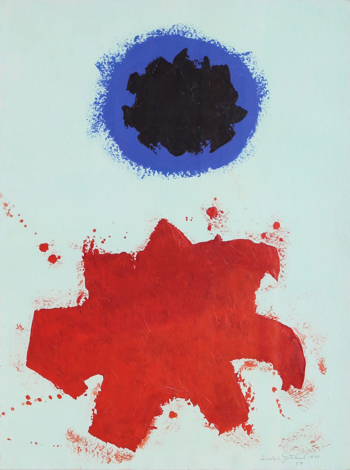 ADOLPH GOTTLIEB, Jagged Red, 1970