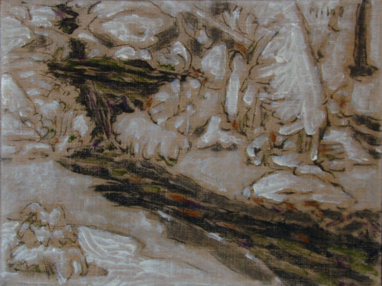 DAVID MILNE, Stream in Winter, c. 1926