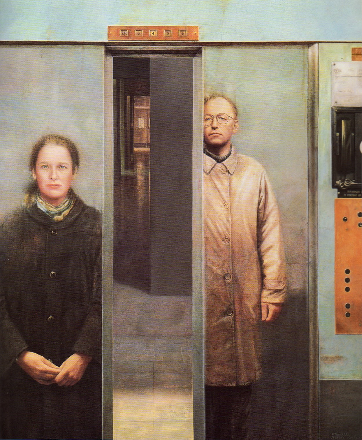 JEREMY SMITH, Figures in an Elevator, 1996 - 97