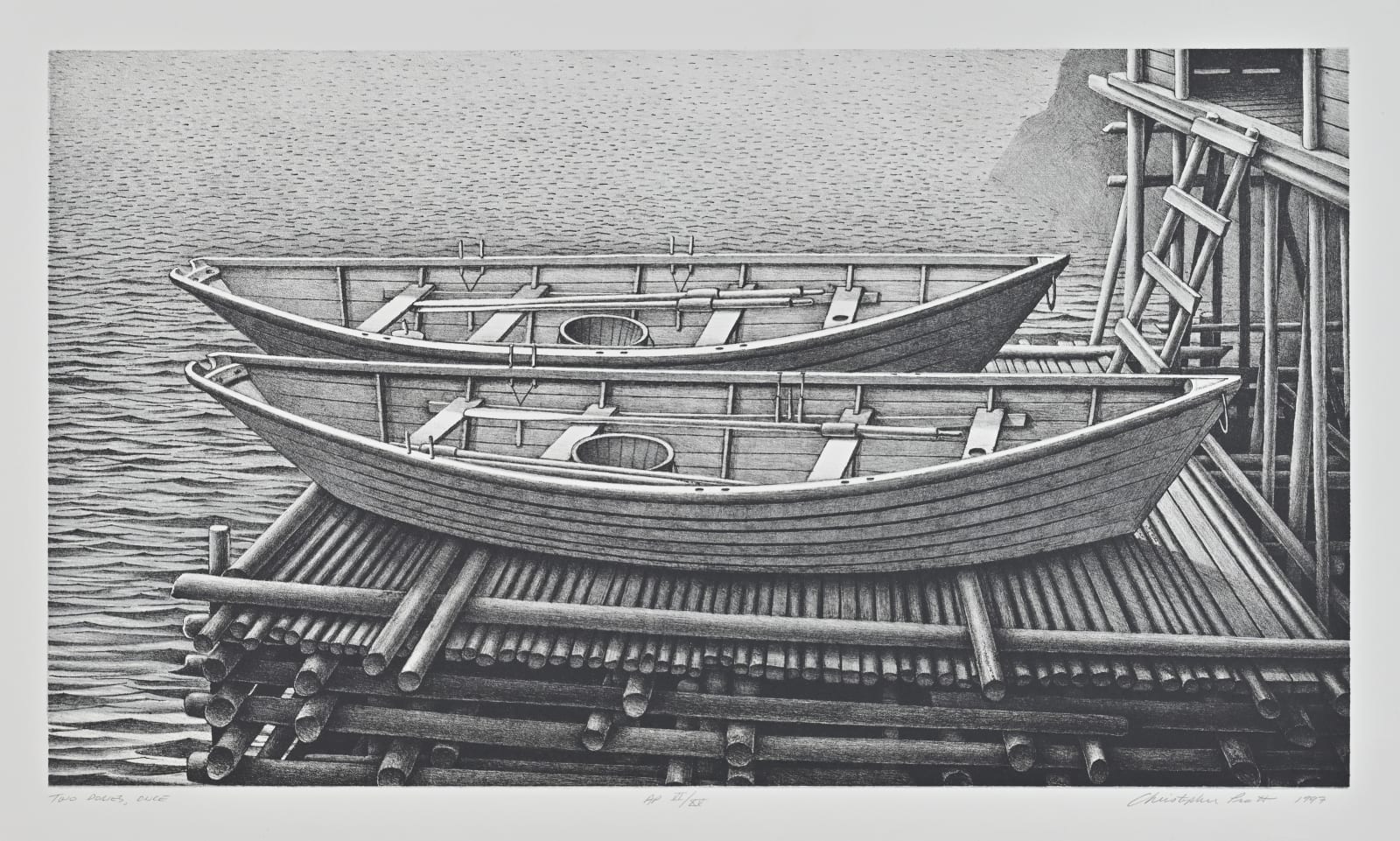 CHRISTOPHER PRATT, Two Dories, Once, 1997
