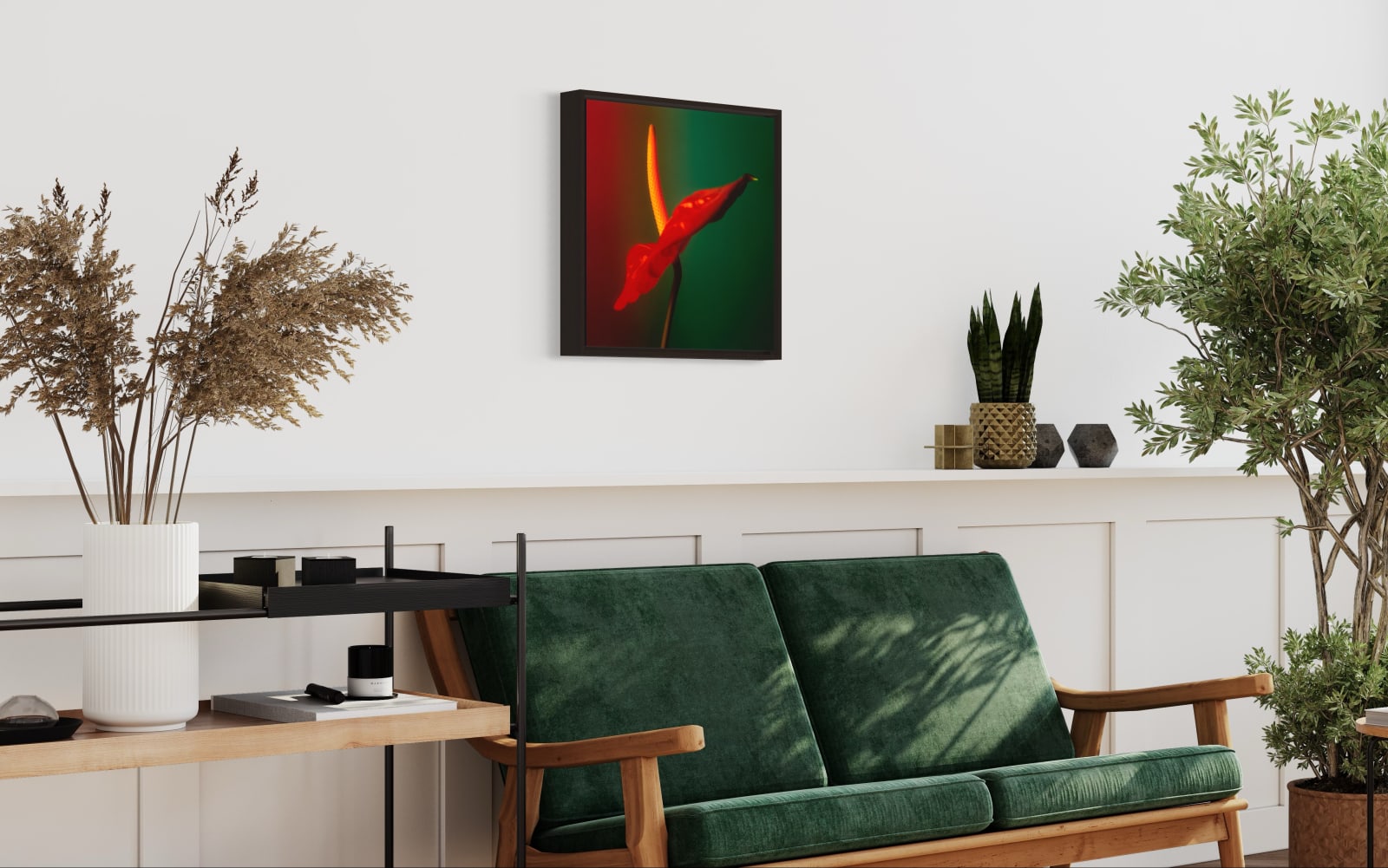 C M Shackleton, Anthurium - Flower - in Red, Green and Yellow, 1998