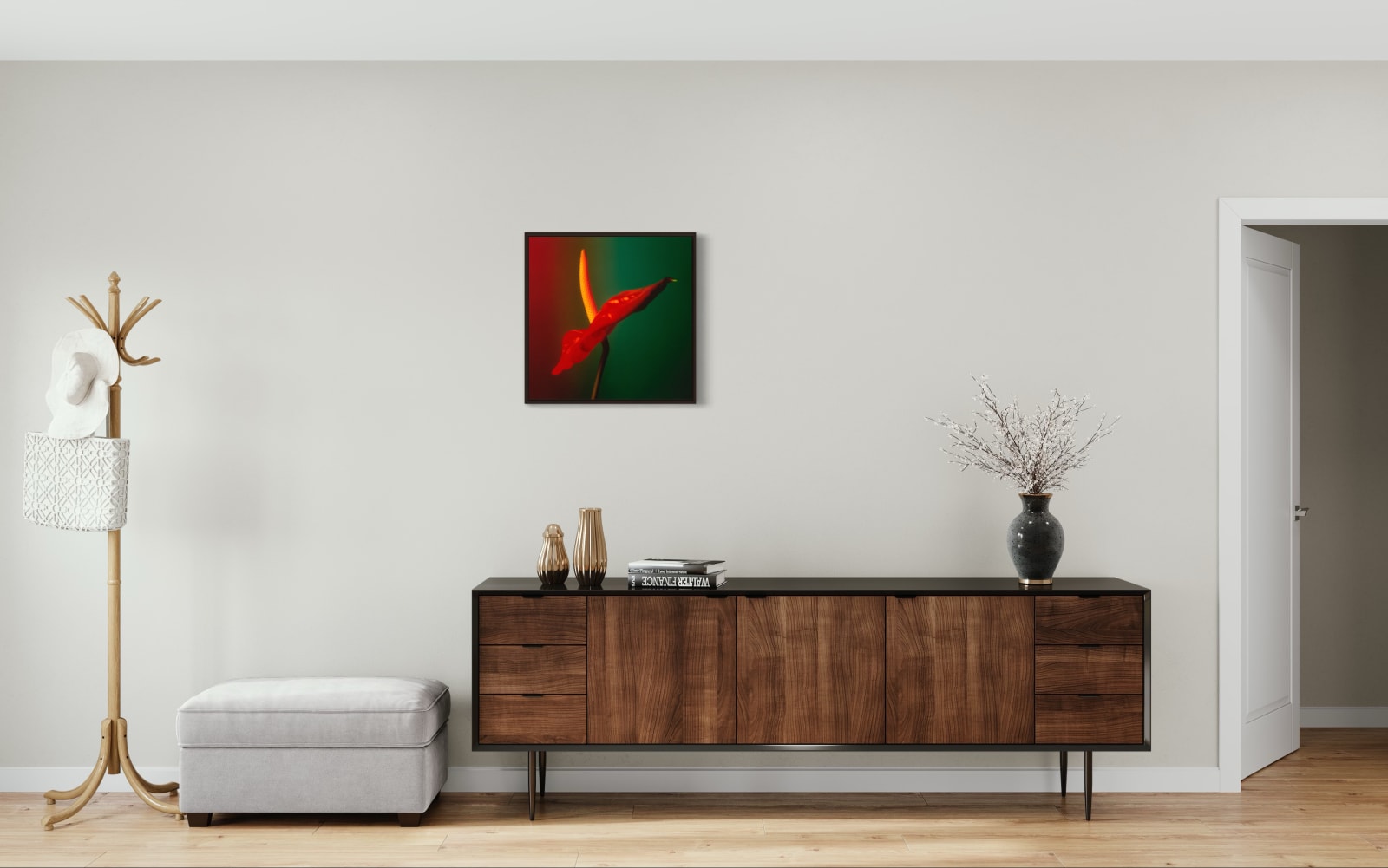 C M Shackleton, Anthurium - Flower - in Red, Green and Yellow, 1998