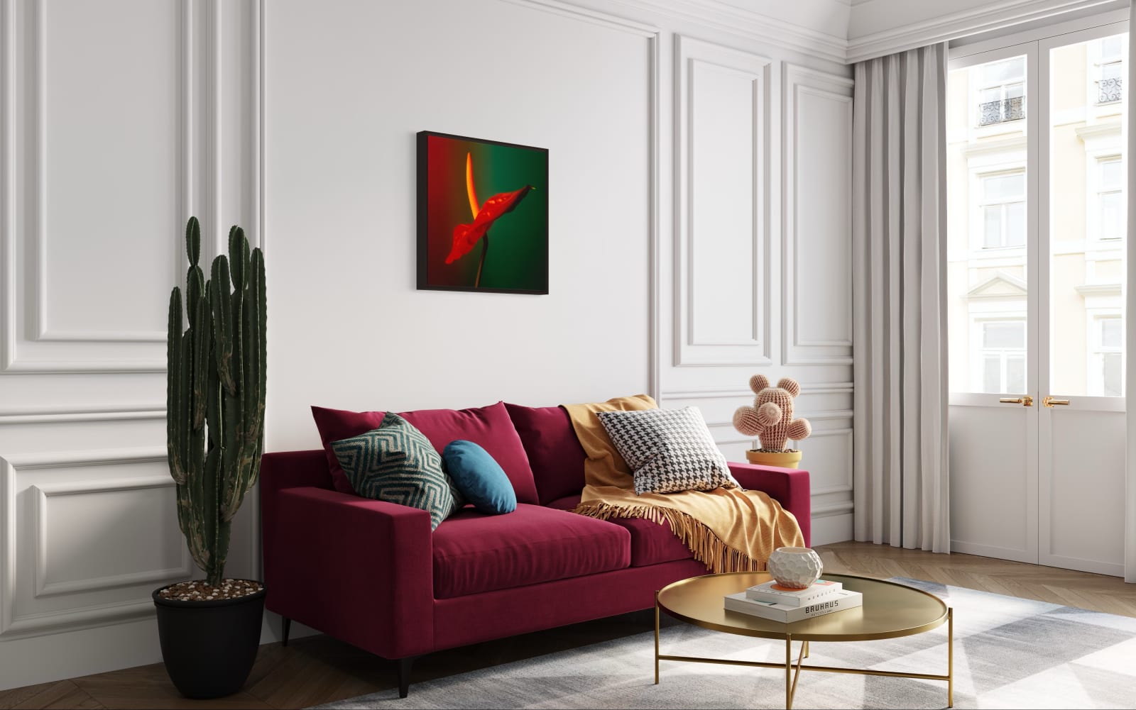 C M Shackleton, Anthurium - Flower - in Red, Green and Yellow, 1998