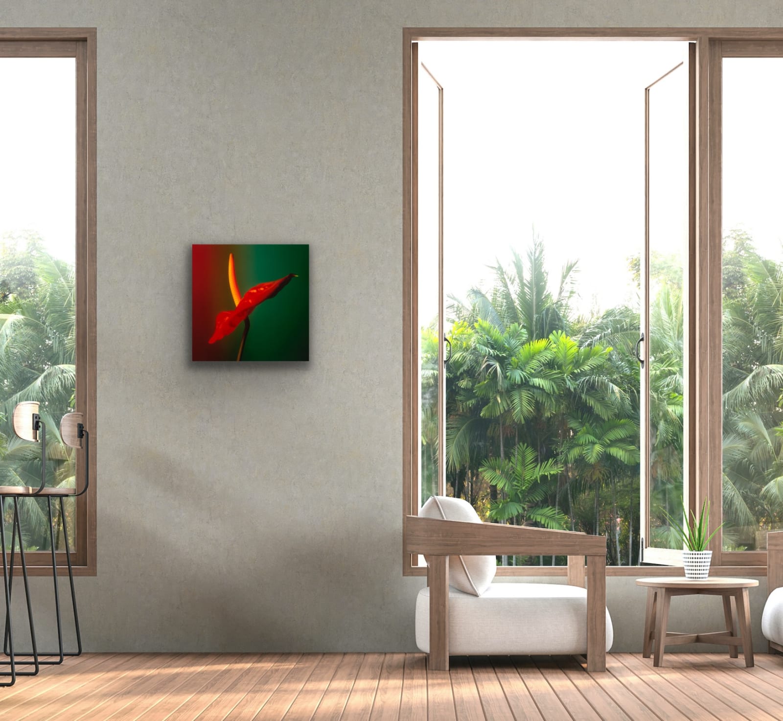 C M Shackleton, Anthurium - Flower - in Red, Green and Yellow, 1998