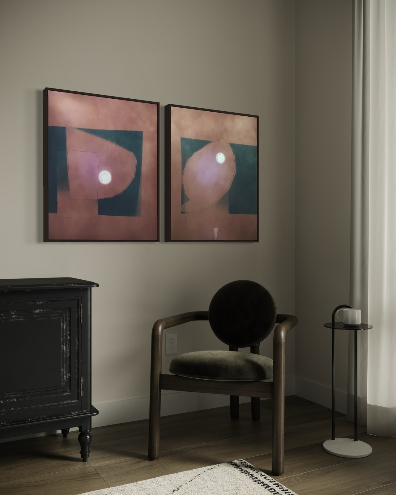 Michael Jackson, Two Forms #1 and #2 (Diptych), 2024