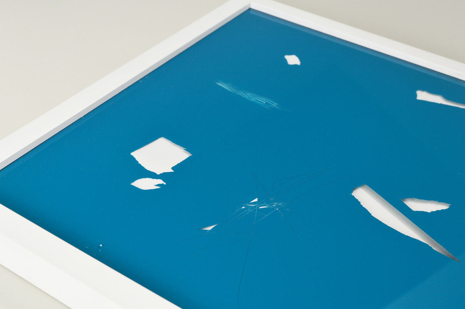 Emanuel Ehgartner, Untitled (blue scratch), 2020