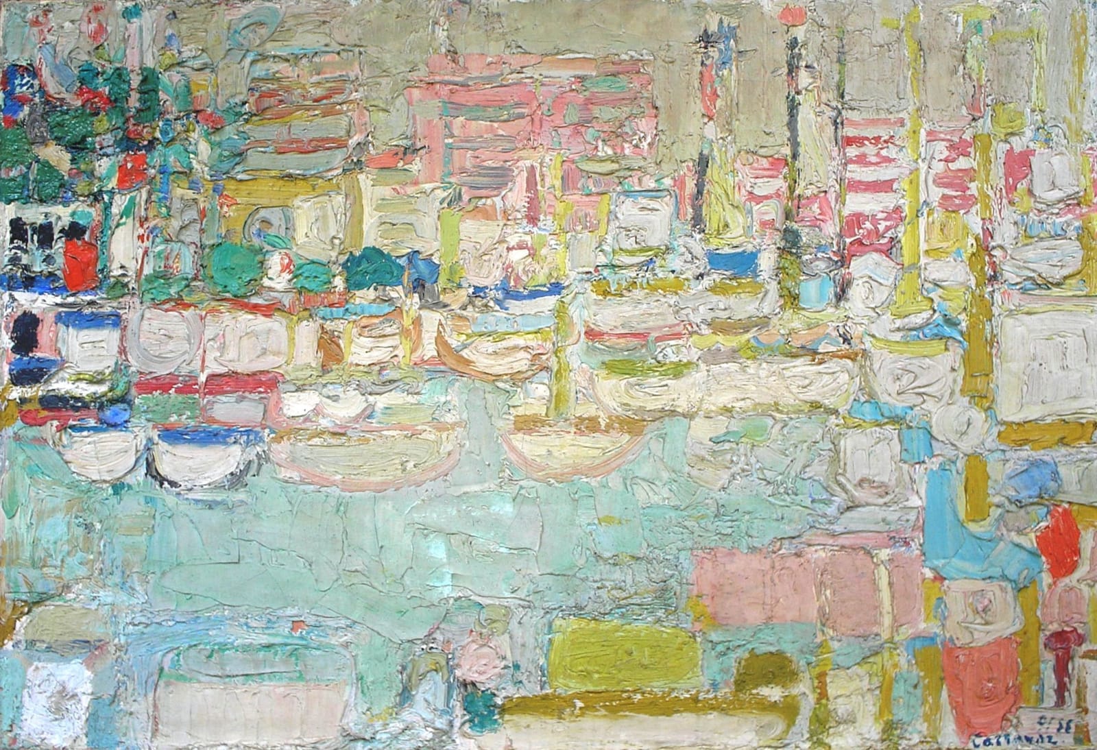 Andre Cottavoz (1922-2012), Port de Cannes, 1955