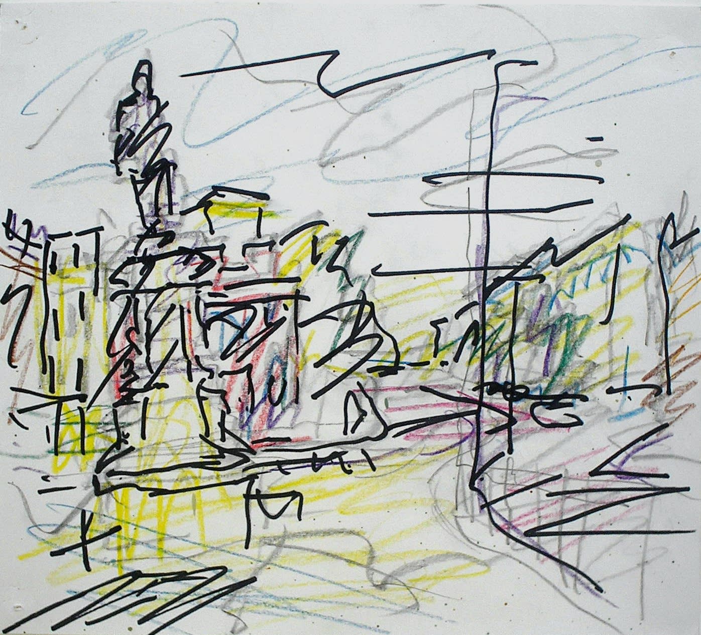 Frank Auerbach (b.1931), Study for Mornington Crescent, Summer Morning, 2004