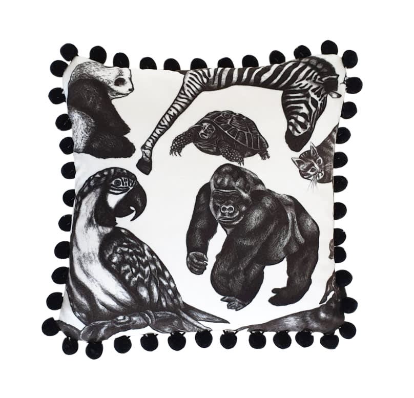 Cushions, Mini Pom Pom (left)