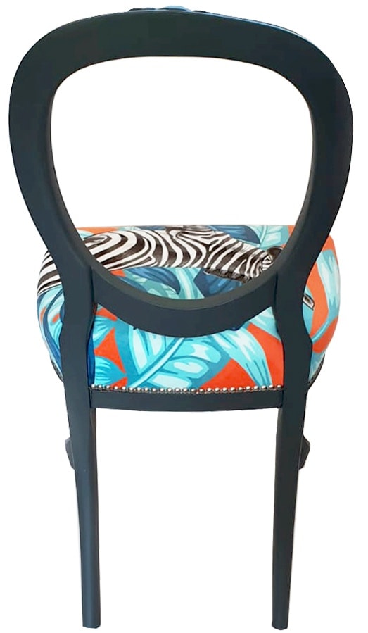 Furniture, Antique French Oval Cabriolet Leg Dining Chair (Orange)