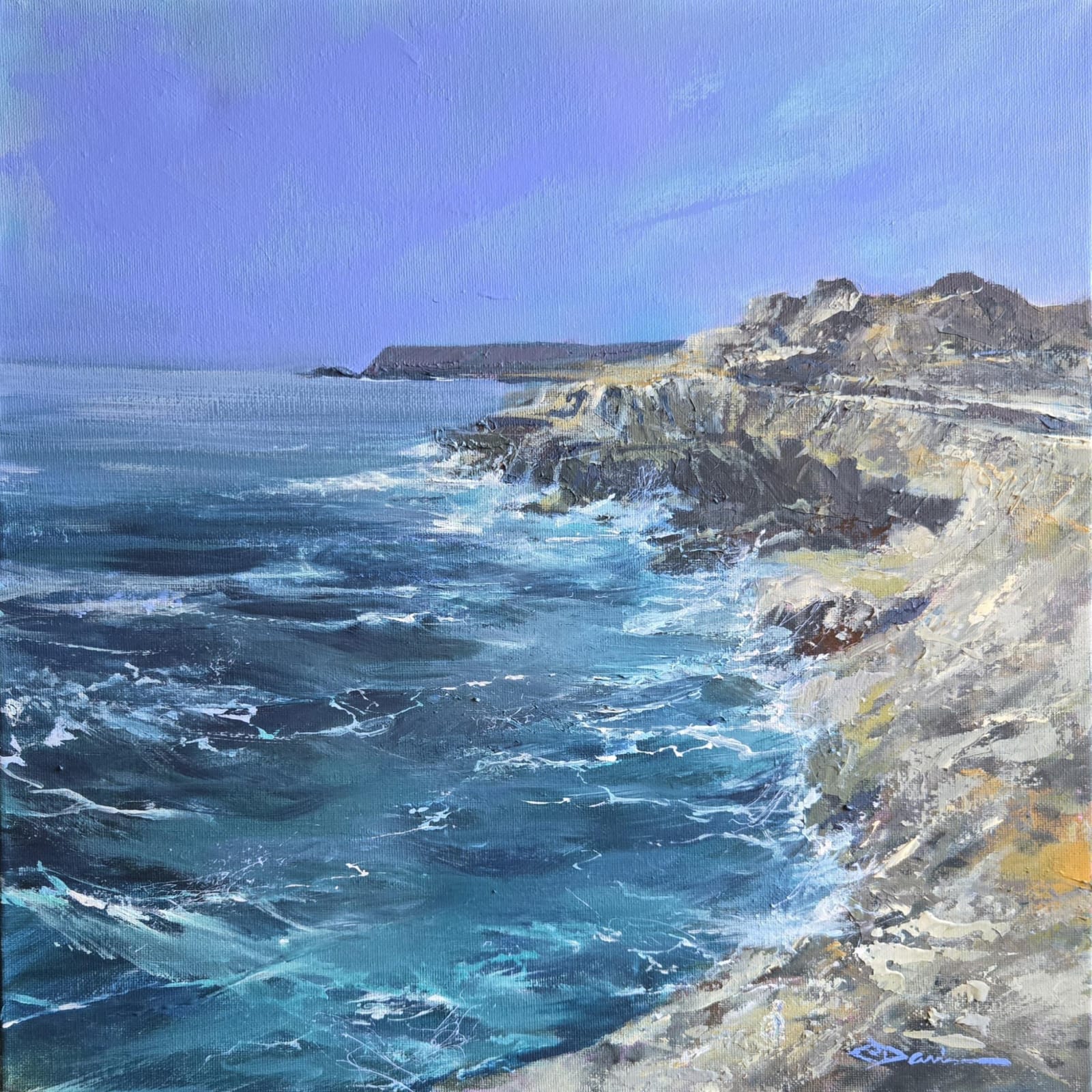 40 X 40 CM SEASCAPE COMMISSION BY COLIN DAVIES VIEW COLIN'S COLLECTION