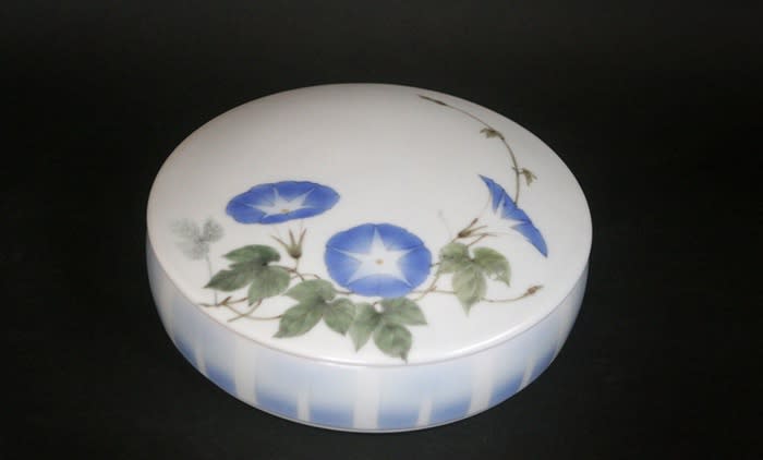 Eno Masatake, Container with Asagao (Morning Glory) Design, 2013