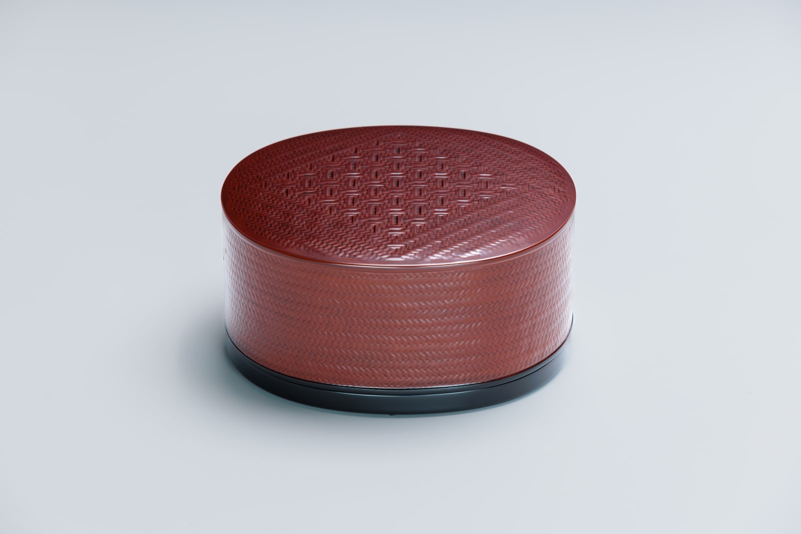 Komori Kunie, Small Box in Ajiro Weave with Tamenuri Urushi, 2022
