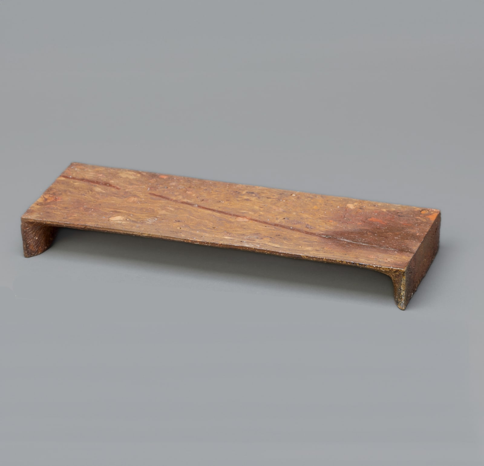 Kondo Masahiko, Bizen Plate Stand: Rectangle-long, 2023