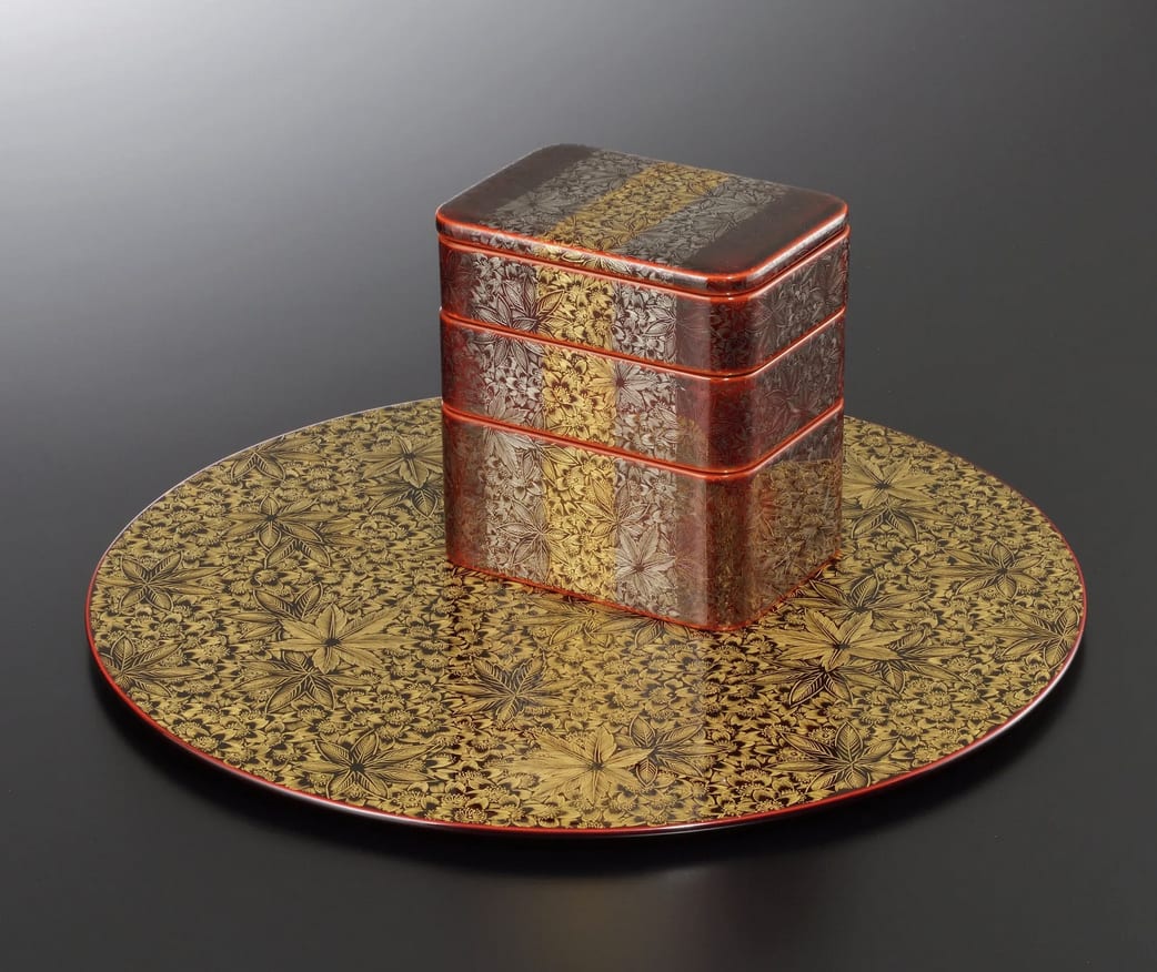 Tachi Ichiro of Senshudo, Bonbonniere with Round Tray in Chinkin, 2024