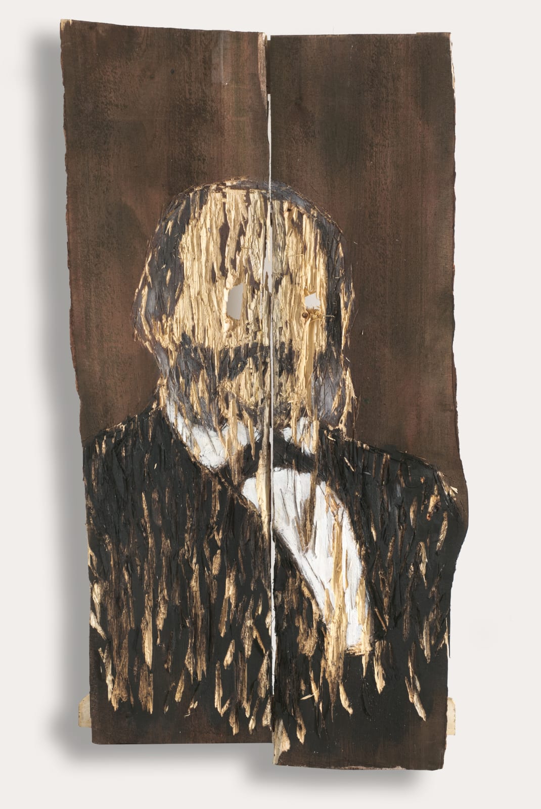 Nestor Engelke Wooden portrait of Ivan Goncharov from the series