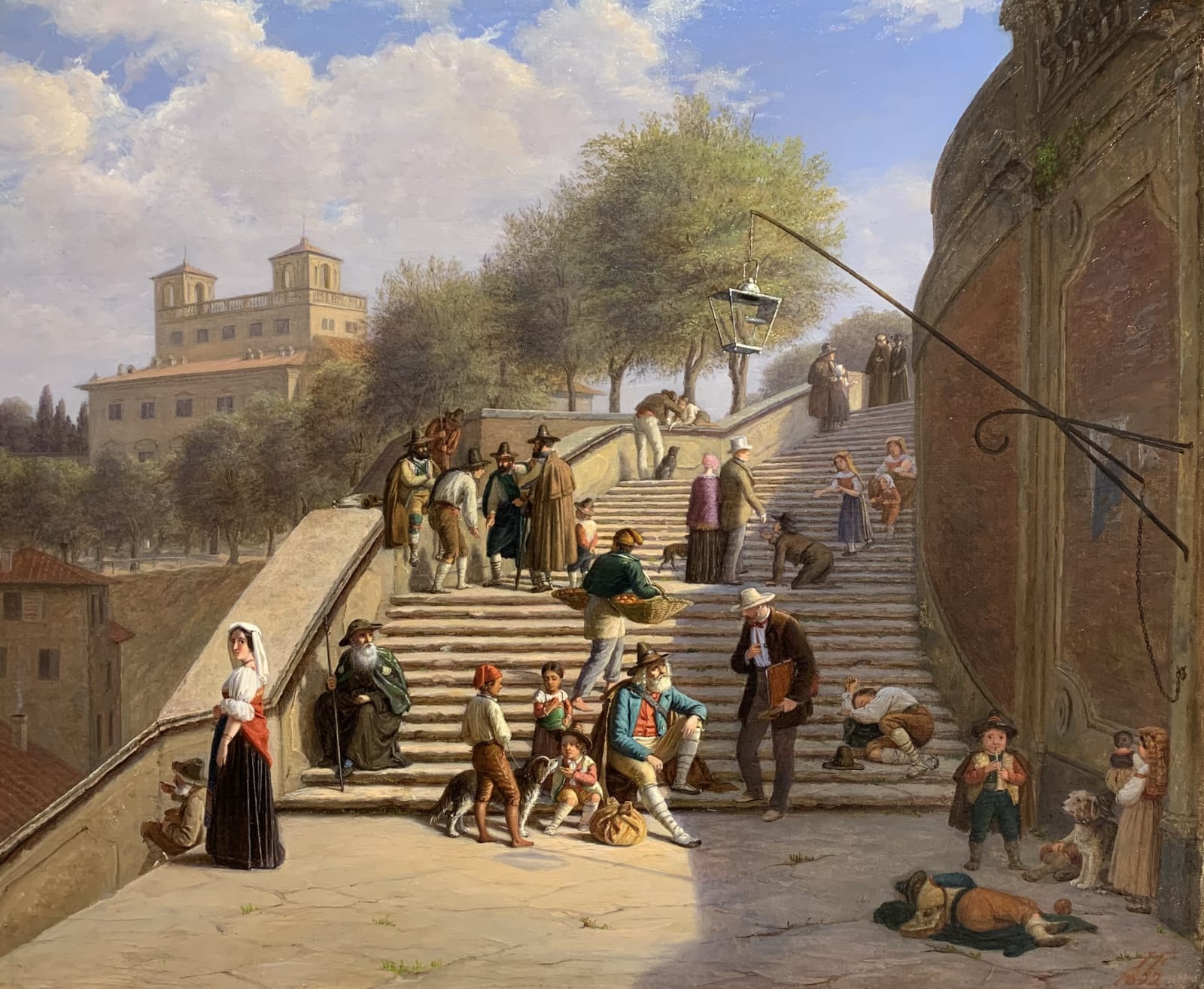 Julius FRIEDLÆNDER , View of the Spanish Steps, 1852