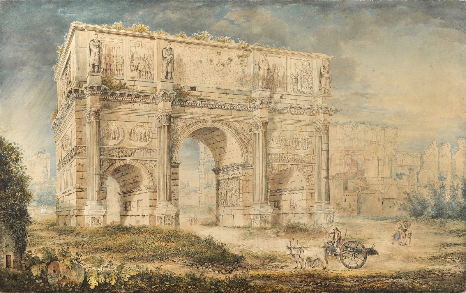 François KEISERMAN, View of the arch of Constantine, 1805 ca