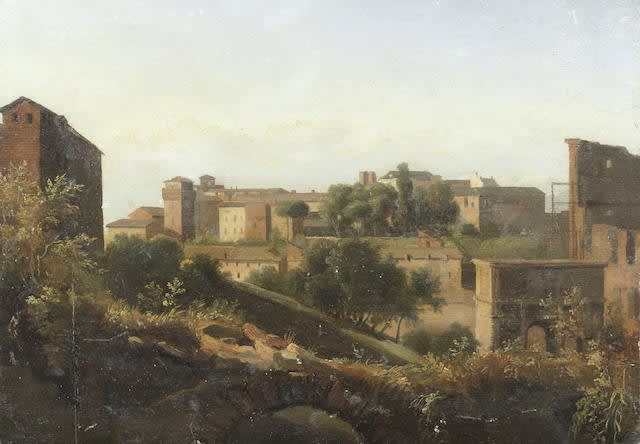 Jean Charles Joseph RÉMOND, View of Rome with the Arch of Constantine and the Colosseum from the Palatine Hill, 1823-1824