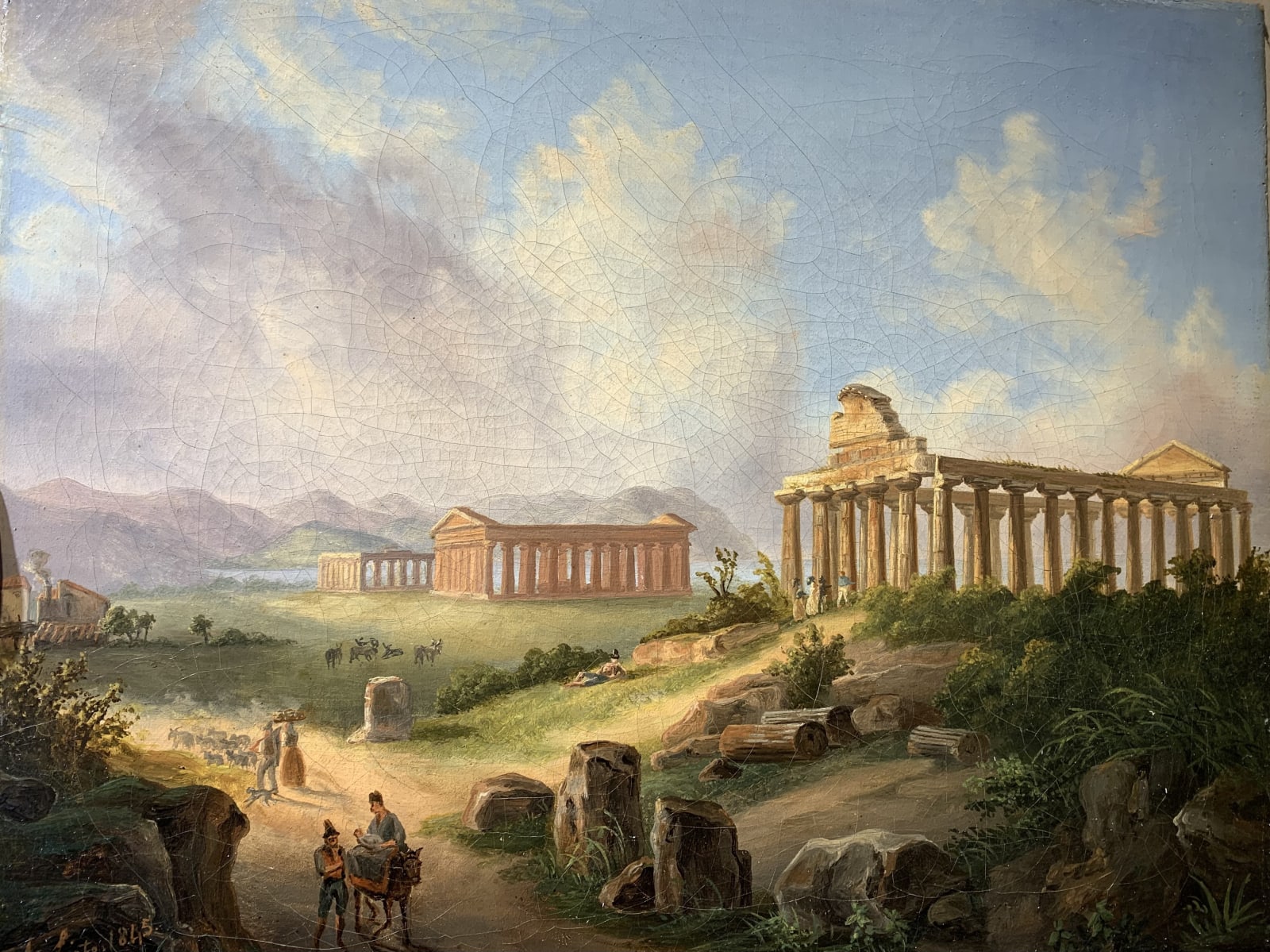Alexandre LIETO, View of the temples of Paestum