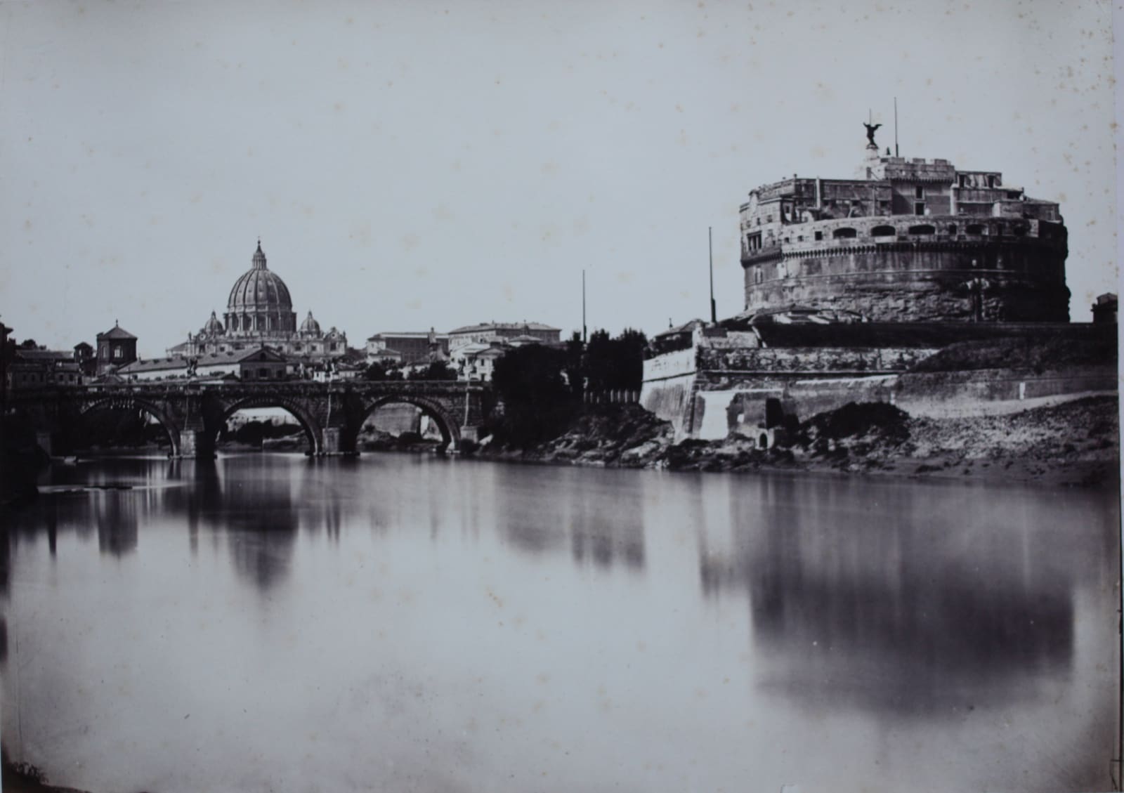 Tommaso Cuccioni, Tevere a ponte Sant' Angelo , 1857/58