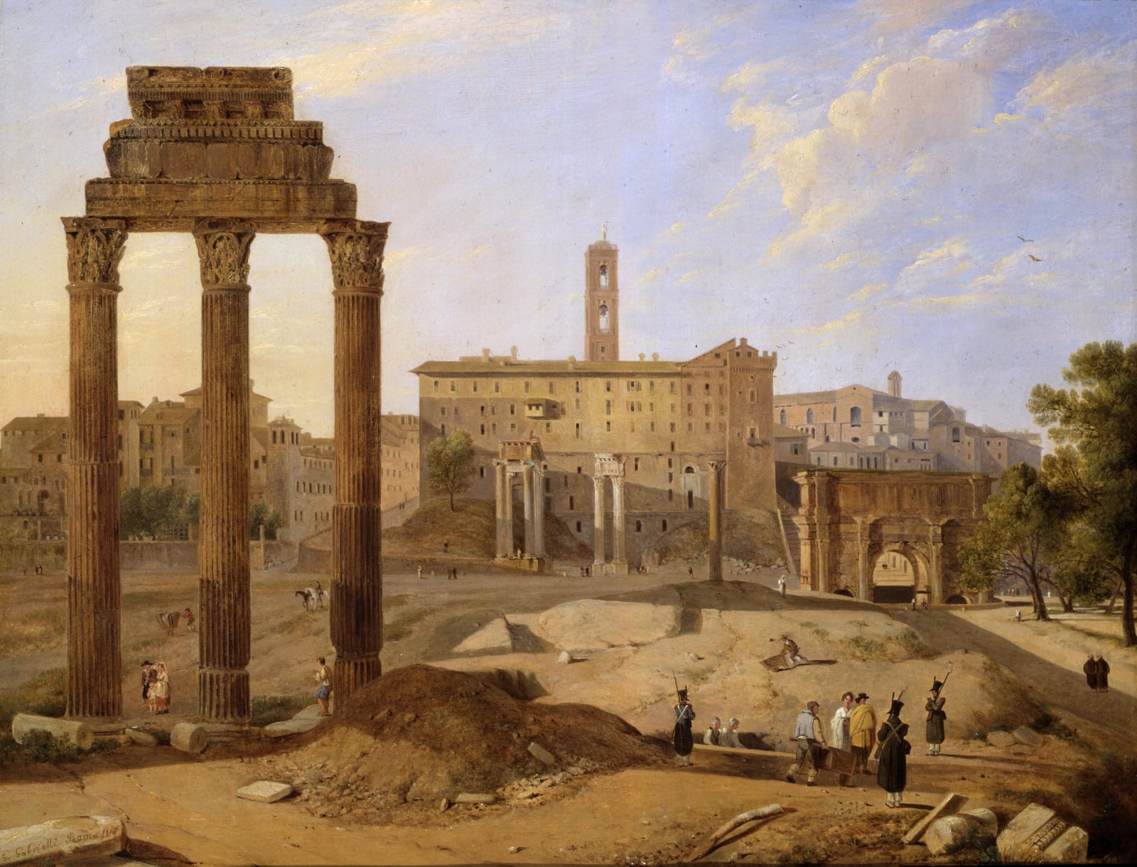 Gaspare GABRIELLI, View of Foro Romano from the Campidoglio