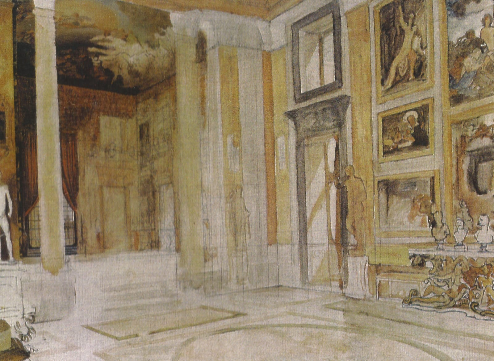 Josef Theodor HANSEN, The interior of Galleria Colonna