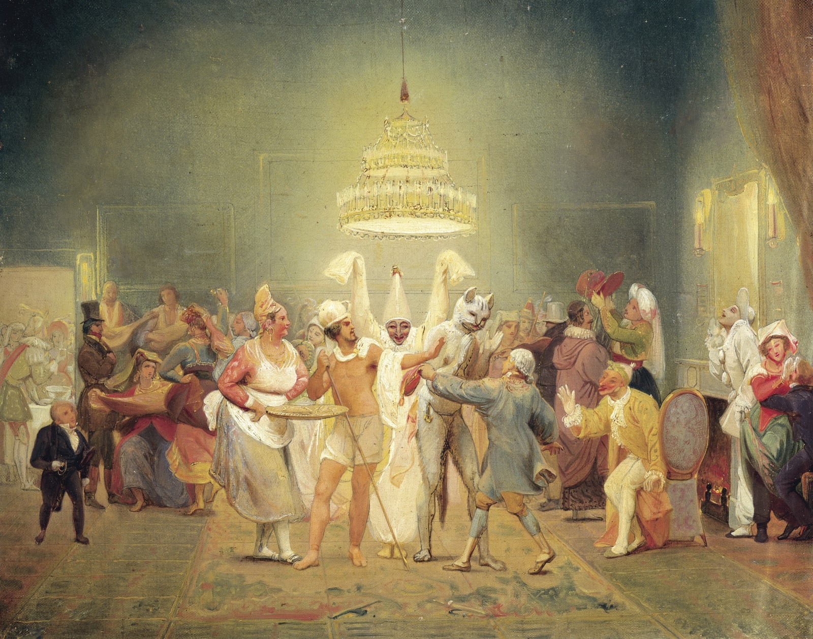 Roman Artist, Masked ball at the Caffè Nuovo of Palazzo Ruspoli, 1830