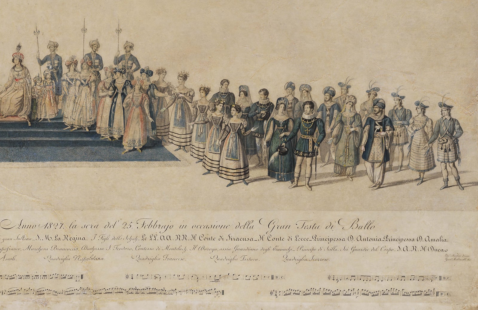 Gennaro MALDARELLI, Masked Ball held at the Real Teatro di S. Carlo in Naples during the Carnival celebrations of 1827