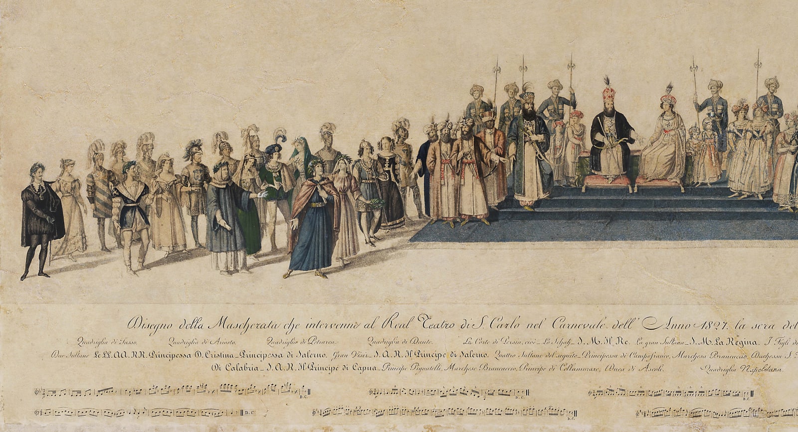 Gennaro MALDARELLI, Masked Ball held at the Real Teatro di S. Carlo in Naples during the Carnival celebrations of 1827