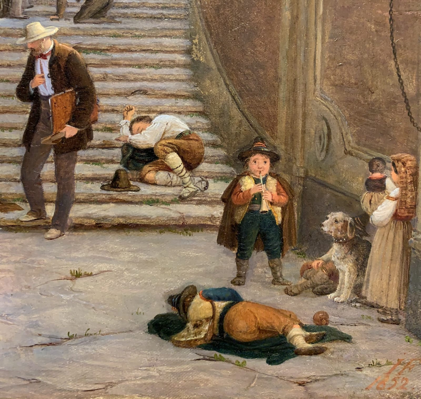 Julius FRIEDLÆNDER , View of the Spanish Steps, 1852