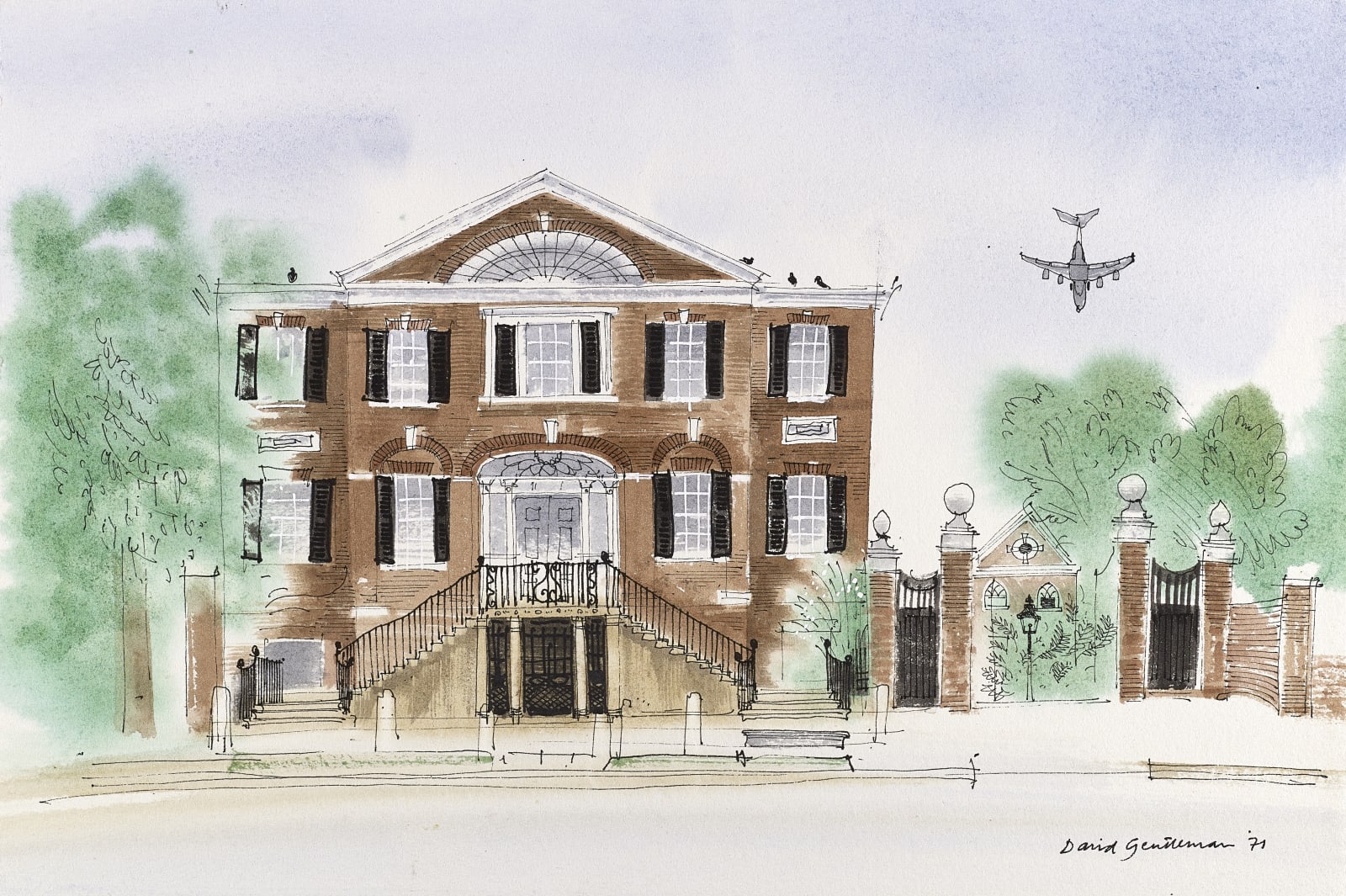 David Gentleman, USA: The William Blacklock House, Bull Street, Charleston, 1971