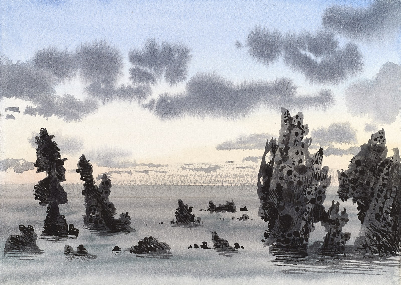 David Gentleman, Nauru: Coral pinnacles, Anibare Bay, 1976