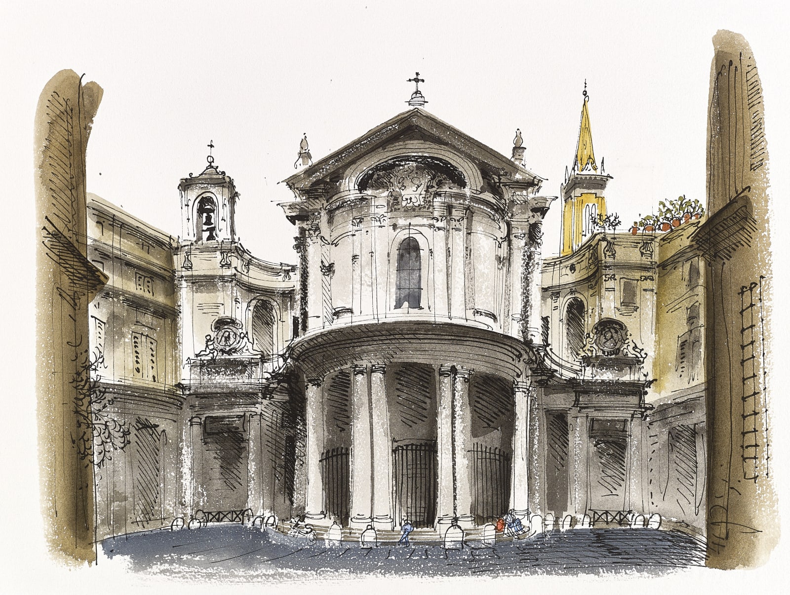 David Gentleman, Santa Maria della Pace, Rome, 1996