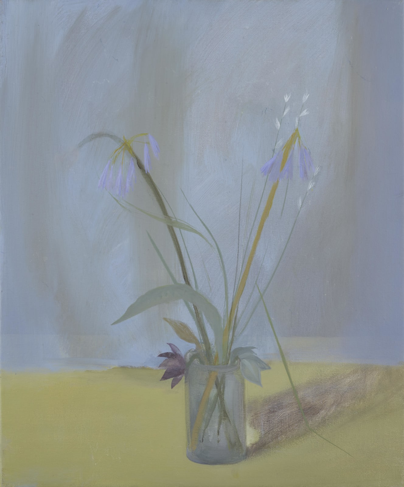 Haidee Becker, glass jar, hellebore, weeds and flowers, 2024