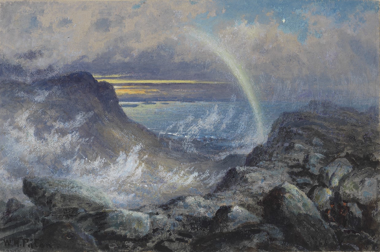 Waller Hugh Paton, Dawn with Lunar Rainbow from Goatfell, 1865
