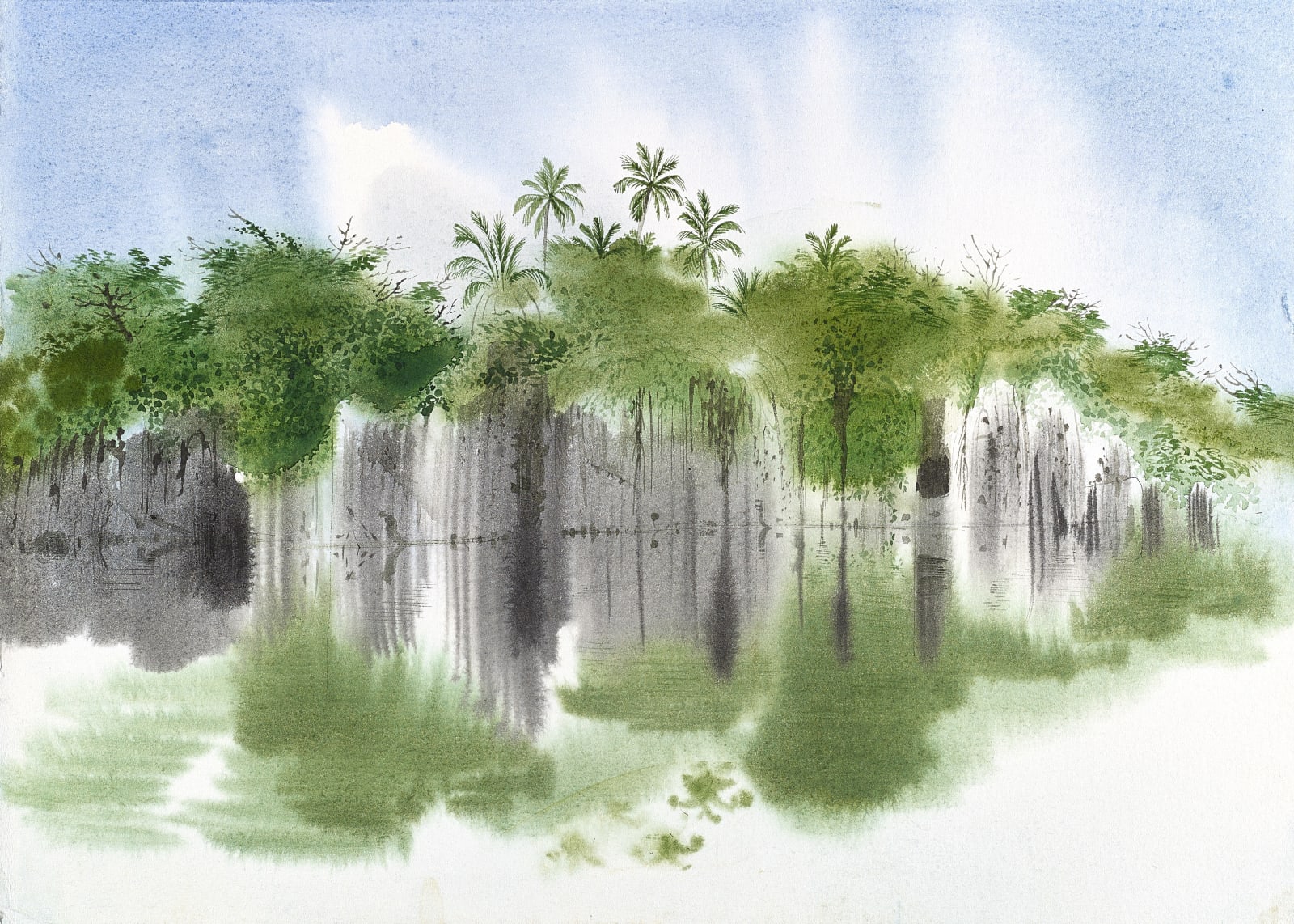 David Gentleman, Nauru: Shore Lagoon, 1976