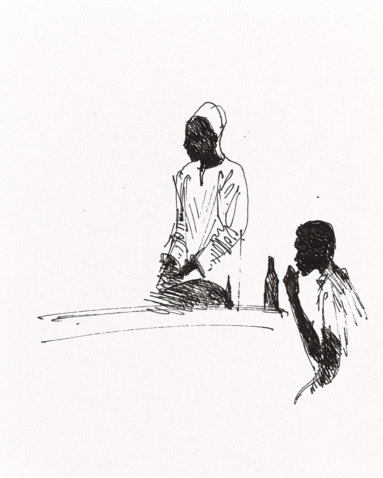 David Gentleman, Tanzania: Study of figures at Bar, Zanzibar, 1976